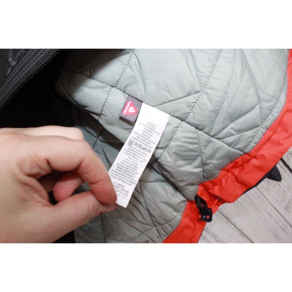 LL Bean Wildcat Waterproof Insulated Ski Jacket Orange Navy Size Medium - Picture 7 of 12
